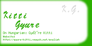 kitti gyure business card